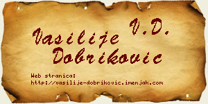 Vasilije Dobriković vizit kartica